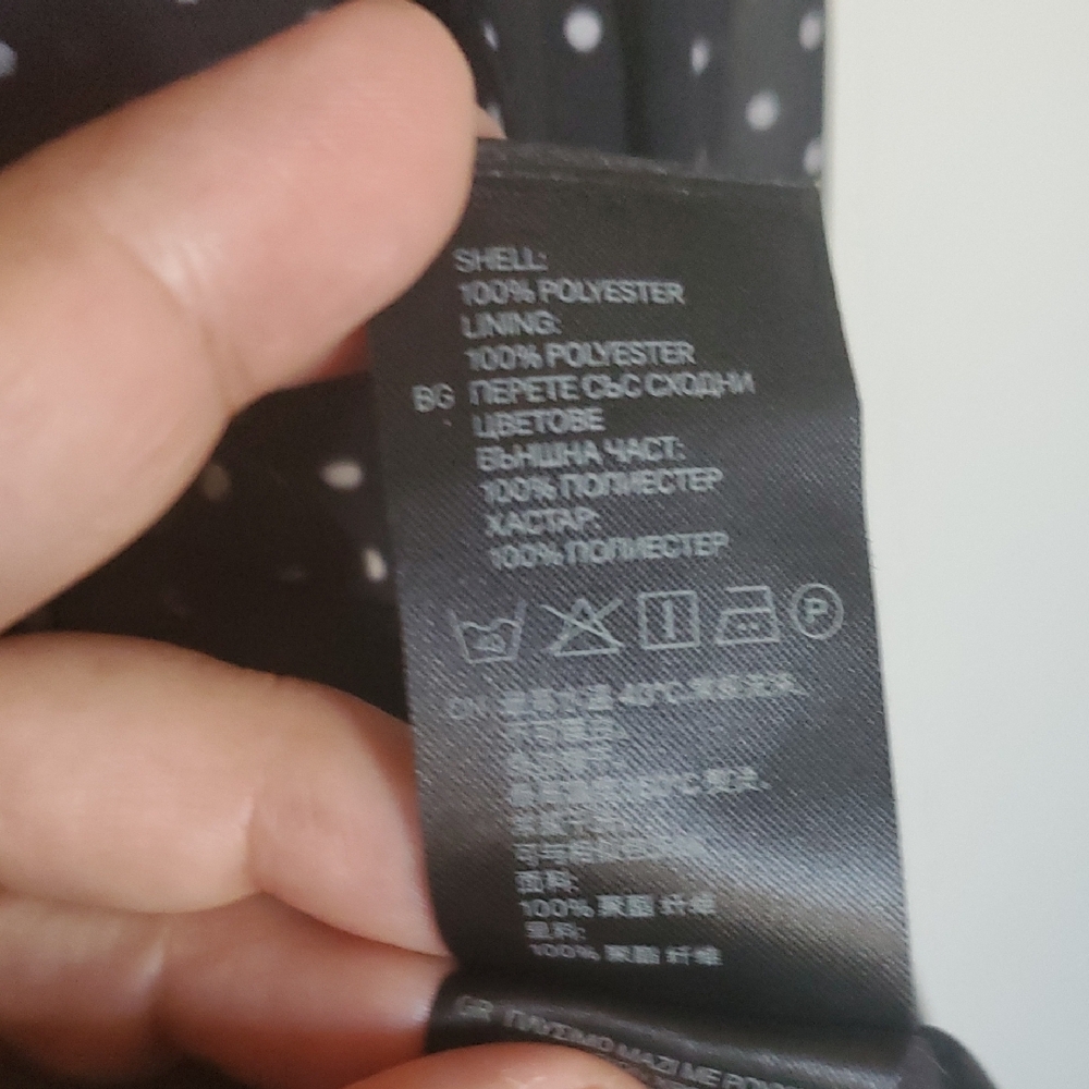 H&M Black and White Polka Dot Midi Dress - Picture 9 of 9